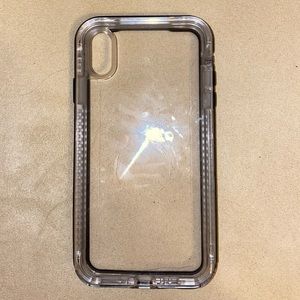 Clear lifeproof case for iPhone XS Max.